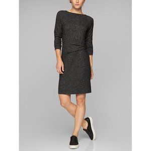 Athleta Marled Knit Side Cinched Solitude Dress